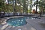 Shared access to the pool and hot tub by the Creekside clubhouse - open year round